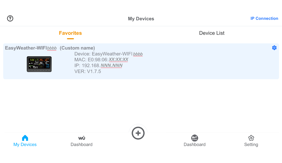 Klik op My Devices
